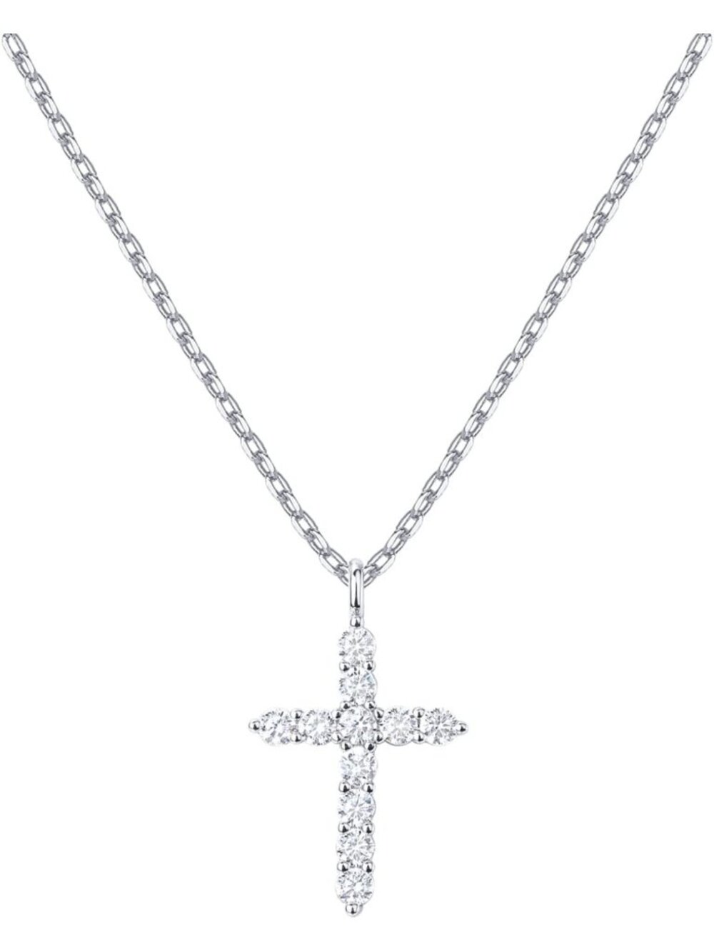 14K Gold Plated Cubic Zirconia Cross Necklace for Women | Faith Pendant Jewelry